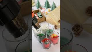 Christmas Shot Glass in the Making christmas smallbusiness candlemaking [upl. by Brody]