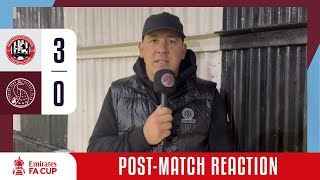 Maidenhead United FC 3  0 Taunton Town FC  Emirates FA Cup 4RQ Replay  Post Match Interview [upl. by Aecila788]