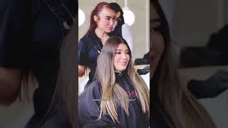 Transformación del color del cabello castaño claro blonde balayage haircolor [upl. by Ginsburg]