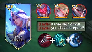 KARRIE CRIT BURST TOTALLY DESTROYED ANNOYING ENEMIES💀 karrie best build 2024  must try👀 [upl. by Anuska]