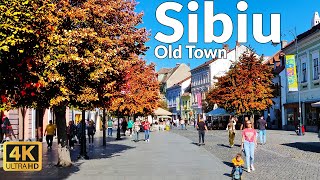 This City Looks Stunning in Autumn  Sibiu Walking Tour October 2023 4k Ultra HD 60fps [upl. by Deery]