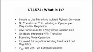 LT3573  Isolated Flyback Converter Without an OptoCoupler [upl. by Barnebas]