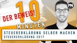 BEWEIS In 10 Minuten Steuererklärung selber machen  Elster ausfüllen Steuererklärung [upl. by Kaylil704]