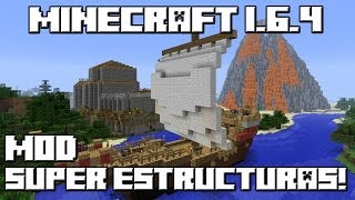 Minecraft 164 MOD SUPER ESTRUCTURAS [upl. by Ahsirat947]