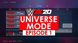 WWE 2K20 Universe Mode Setting things up  Episode 1 [upl. by Pagas]