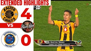 Kaizer Chiefs Vs Supersport United Extended Highlights Carling Blacklabel Cup 40 [upl. by Ambur]