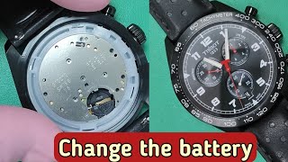 How to change the battery on Tissot T131617  Caliber G10212 [upl. by Bondie]