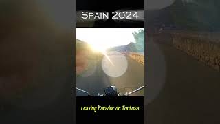 Leaving Parador de Tortosa on a triumphbonneville lipglosshelmetsandhim [upl. by Lednahc603]