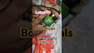 Lotus botanicals night cream flipkartunboxing nightcream brighteningcream review vitaminc [upl. by Groot137]