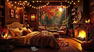 Forest Hideaway 🌧️🍂 Cozy Reading Smooth Jazz and Soft Rainfall in Autumn’s Embrace 🌧️🍂 [upl. by Elyagiba]