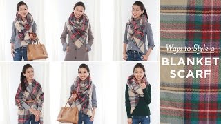 How to style  tie a blanket scarf [upl. by Feer768]