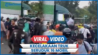 Kecelakaan Truk Seruduk 16 Mobil di Cipondoh Tangerang Sore Ini 1 Siswi Meninggal Sopir Diamuk [upl. by Oiramej828]