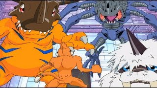 Digimon Adventure  Etemon vs Greymon and Kabuterimon and Birdramon and Ikkakumon ENG SUB [upl. by Woermer]