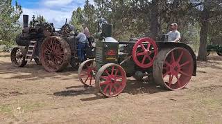 Driving the 1928 Rumely Oil Pull down in Hildebrand Or [upl. by Gardol]