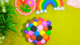 Rainbow Art With Super Clay 2024Clay Diye Jinis Banano Super Clay Craft Clay Craft diy [upl. by Macmahon434]