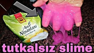 Tutkalsız Slime  Mısır Nişastasıyla Slime yaptık harika oldu  Eglenceli çocuk videosu [upl. by Faun556]