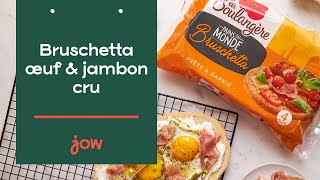 Recette de la Bruschetta œufs amp jambon cru [upl. by Buddie]