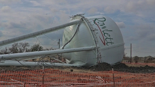 Rowlett Water Tower Demolition Video  February 6 2017 [upl. by Cesya]