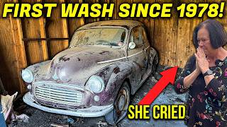 Best Owner Reaction EVER Morris Minor 1000  Barn Find Car Detailing [upl. by Irehj]