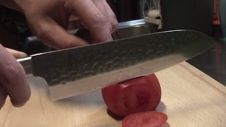 Sakai Takayuki santoku sharpening and stone flattening [upl. by Nnaeirual]