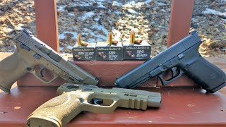 👉9mm VS 40 SampW VS 45 ACP Ballistic Gel Test  Sellier amp Bellot XRG Defense [upl. by Shields992]