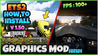 How to install ETS 2 Graphics Mod with FPS boost Hindi Guide Truckersmp reshade mod ets2 v 150 [upl. by Ellemaj264]