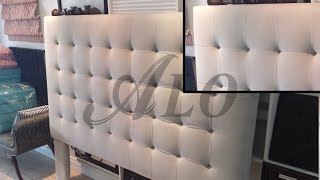 DIY  BUTTONLESS TUFTED HEADBOARD  DIY  ALO Upholstery [upl. by Yelsa]