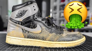 THE WORST AIR JORDAN 1 RESTORATION IVE EVER DONE THEY SHT INSIDE THE SHOE 🤮 [upl. by Suravat5]