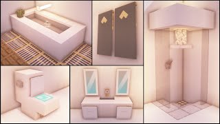 Minecraft 40 Bathroom Build Hacks and Ideas [upl. by Alyosha]