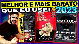 🏆MELHORES WHEY PROTEIN QUE USEI 2023 WHEY BOM E BARATO [upl. by Brigitta]