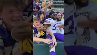 Aaron Jones Does Lambeau Leap as a Viking 💜 [upl. by Draude]