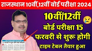 Rajasthan Board 10th12th Exam 2024 Kab Hogi  RBSE Board Exam Time Table 2024 Big News Today [upl. by Leoine207]