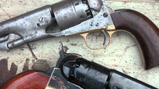 Testshooting an original Colt 1860 Army vs Uberti 1860 Army [upl. by Judas710]