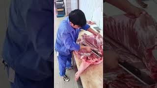 Rapid Pork Splitting 1 meat cookingknife food [upl. by Ragg549]