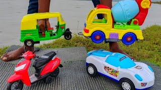 Auto rickshaw Dumper Truck Taxi Scooty New Model Toy Unboxing  Moynul Toys  Cartoon Video [upl. by Nilam]