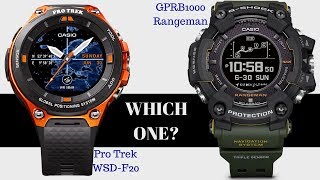 Which One Is Better ProTrek WSD F20 VS GSHOCK Rangeman Comparison [upl. by Dlanod]