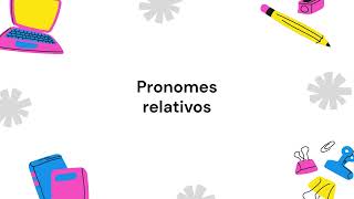 Hora de aprender Pronomes relativos  Português [upl. by Devonne]