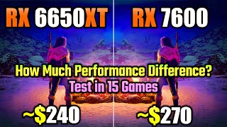 RX 6650 XT vs RX 7600 Tested in 15 Games [upl. by Conrado691]