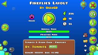 FIREFLIES LAYOUT 100  By QizaGD  Geometry Dash [upl. by Cadal]