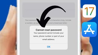 FIXED✅ Your password cannot include your name phone number or part of your email address iPhone [upl. by Boswall]