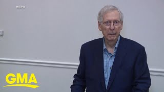 Mitch McConnell appears to freeze again in front of cameras l GMA [upl. by Eivi]