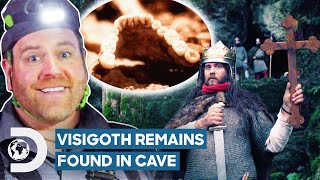 Josh Gates Explores Spanish Cave And Finds Human Remains  Expedition Unknown [upl. by Burrton]