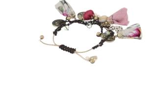 Betsey Johnson Vintage Fabric Cloth Coin Shaky Bracelet SKU8405678 [upl. by Notserc97]