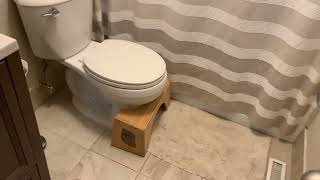 Squatty Potty The Original Toilet Stool Bamboo Flip Review [upl. by Munson187]