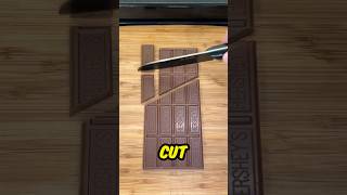 The Secret to Cutting a Chocolate Bar feedshorts trending shortvideo [upl. by Wira603]