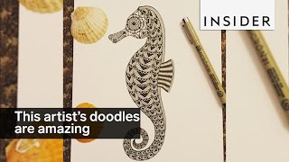 This artists zentangle doodles are impeccable [upl. by Argyres]