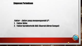 Belajar Online  Limpasan Permukaan  Surface Run Off  Air Larian [upl. by Steinke]