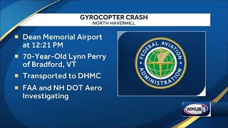 Pilot hospitalized after Haverhill gyrocopter crash [upl. by Iaoh]