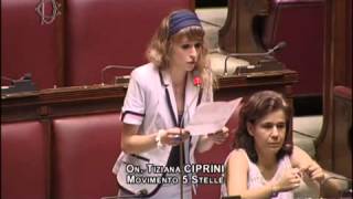 ▶ 7 8 2013 Tiziana Ciprini M5S Comunione e Liberazione [upl. by Annahahs448]