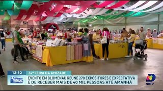 34ª Feira da Amizade solidariedade e expositores em Blumenau [upl. by Oswald]